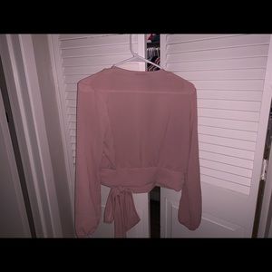 Blush Pink Wrap Around Top